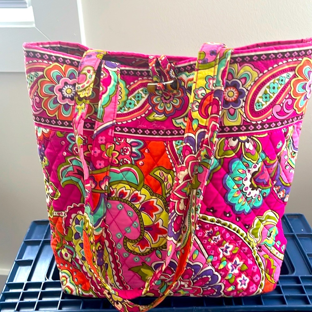 Vera Bradley pink paisley tote bag